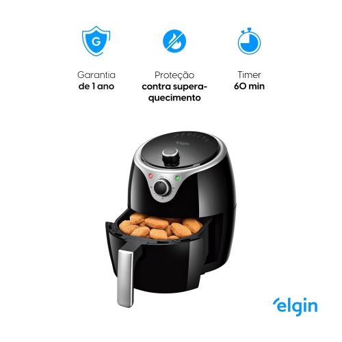 Fritadeira eltrica sem leo Air Fryer 3,5 L 1240 Watts preta- Flash Fryer  110V