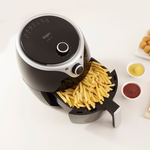 Fritadeira eltrica sem leo Air Fryer 3,5 L 1240 Watts preta- Flash Fryer  110V