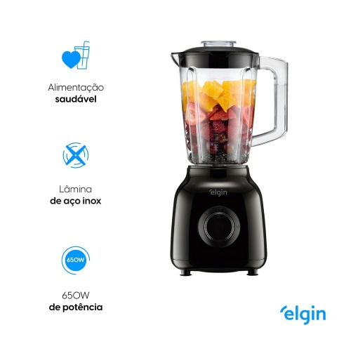 Liquidificador 2 velocidades 650 Watts Turbo mix - LIQ1001  110V