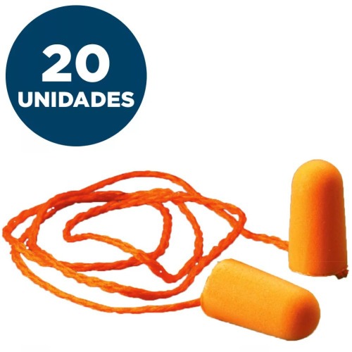 Kit com 20 unidades protetores auditivos de espuma - 1110 Kit com 20 unidades protetores auditivos de espuma - 1110