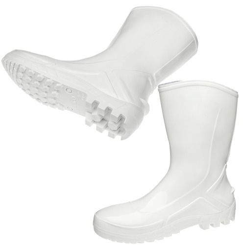 Bota de PVC branca cano médio com forro - 110VFLEXF BR Bota de PVC branca cano médio com forro - 110VFLEXF BR