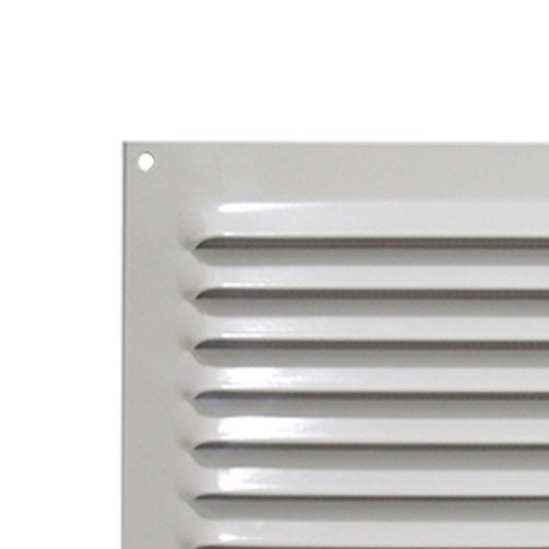 Grade de ventilação em alumínio branca quadrada 20 x 20 cm Grade de ventilação em alumínio branca quadrada 20 x 20 cm