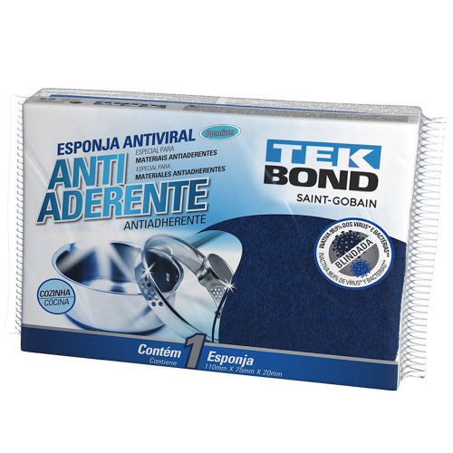 Esponja multiuso antiaderente dupla face azul Esponja multiuso antiaderente dupla face azul