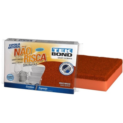 Esponja multiuso dupla face não risca laranja Esponja multiuso dupla face não risca laranja