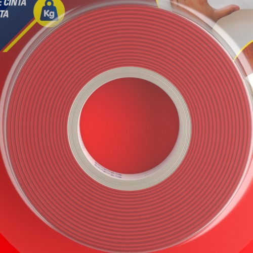 Fita dupla face acrlica 12 mm x 2 m uso externo - Fixa Tudo