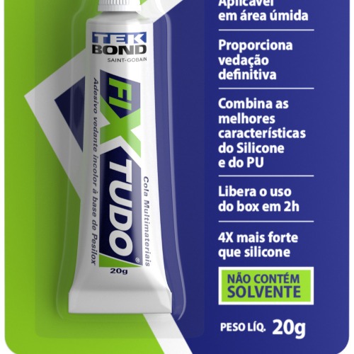 Cola adesiva multiuso 20 g - Fixtudo