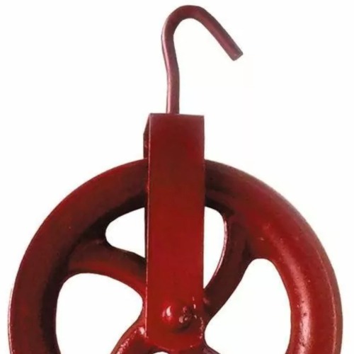 Roldana metálica com gancho 14 cm - 99.604 Roldana metálica com gancho 14 cm - 99.604