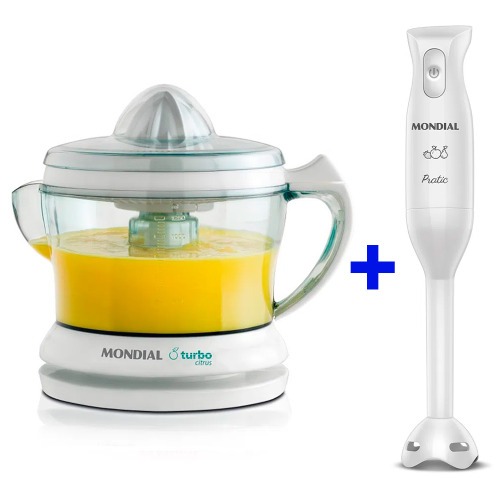 Kit Espremedor de frutas Power Turbo Citrus E-01 + Mixer eltrico M-15-W  110V