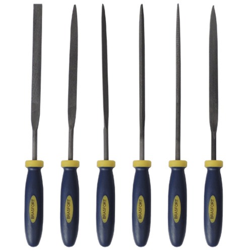 Jogo de limas agulha com cabo 6 peas - 7915