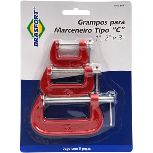 Jogo de grampos tipo C de 1