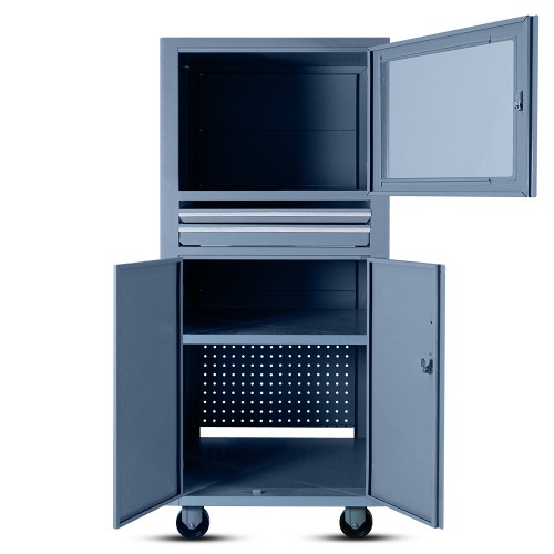 Rack fechado para computador com visor de acrílico - RLL-29 Rack fechado para computador com visor de acrílico - RLL-29