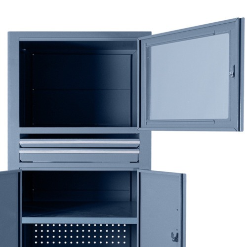 Rack fechado para computador com visor de acrílico - RLL-29 Rack fechado para computador com visor de acrílico - RLL-29