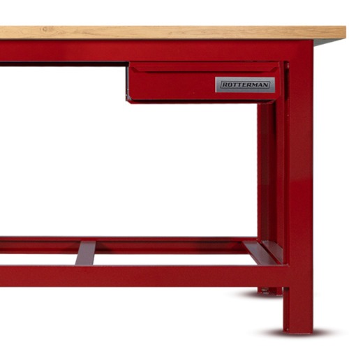 Bancada aberta 1500 x 600 mm com 1 gaveta tampo de madeira pinus - RLL-200