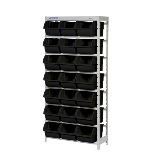 Estante metlica com 21 gavetas n 7 preta - EM21/7P