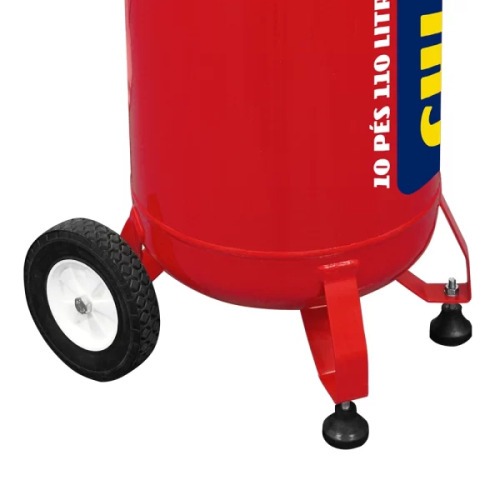 Compressor de ar vertical 10 p�s 110L 2 hp 140 libras monof�sico - 10/110 RED  110V/220V