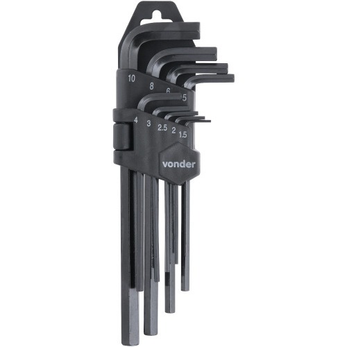 Jogo chave allen 1,5 a 10 mm com 09 peças Jogo chave allen 1,5 a 10 mm com 09 peças