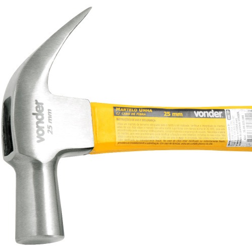 Martelo unha 25 mm cabo de fibra