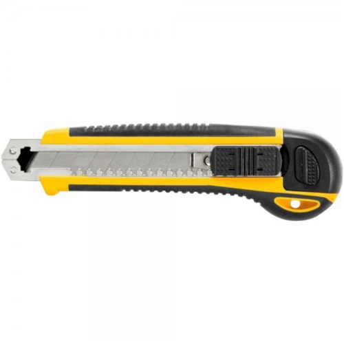 Estilete largo 18 mm emborrachado com 6 lminas - ES618