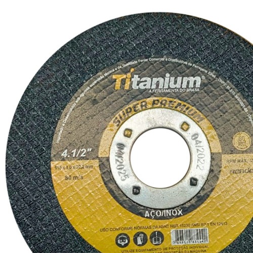 Disco de corte fino para metal e inox 4.1/2