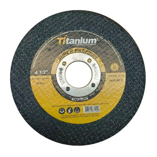 Disco de corte fino para metal e inox 4.1/2