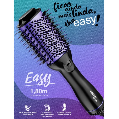 Escova oval Secadora Modeladora e Volumizadora 1200W - Easy  220V