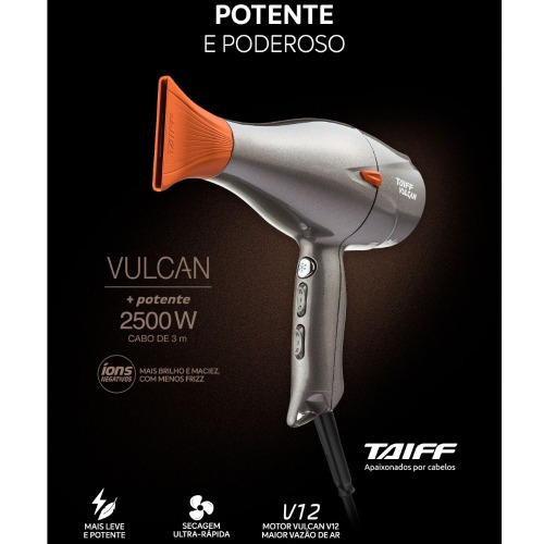 Secador de cabelo 2500 watts 5 temperaturas - Vulcan  110V Secador de cabelo 2500 watts 5 temperaturas - Vulcan  110V