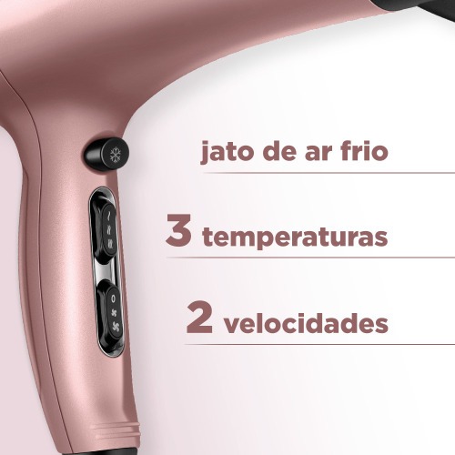 Secador de cabelo profissional 2000W Golden Rose - SCP-01  110V Secador de cabelo profissional 2000W Golden Rose - SCP-01  110V