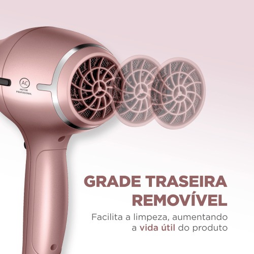 Secador de cabelo profissional 2000W Golden Rose - SCP-01  110V Secador de cabelo profissional 2000W Golden Rose - SCP-01  110V