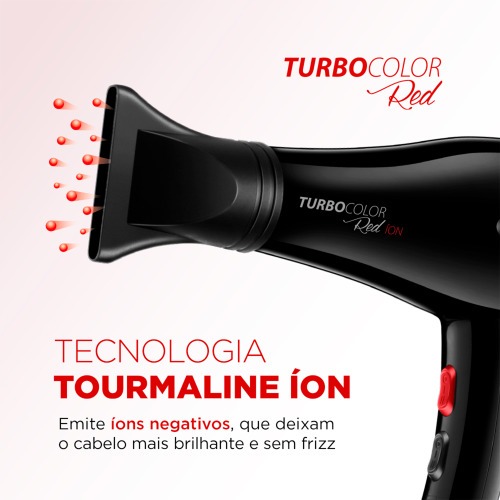 Secador de cabelo 1.900 watts Turbo Color Red - SC-41  220V Secador de cabelo 1.900 watts Turbo Color Red - SC-41  220V