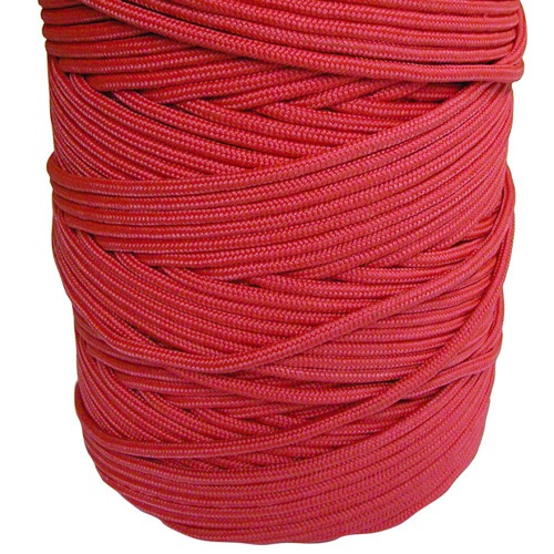 Corda multifilamento 3,0 mm cor vermelha rolo com 277 metros