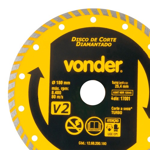 Disco diamantado turbo 180 mm para mrmore