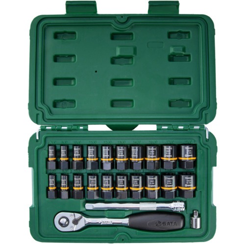 Jogo de soquete Bolt Biter 7 a 19 mm encaixe 1/4 Jogo de soquete Bolt Biter 7 a 19 mm encaixe 1/4