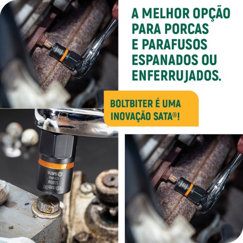 Jogo de soquete Bolt Biter 7 a 19 mm encaixe 1/4 Jogo de soquete Bolt Biter 7 a 19 mm encaixe 1/4