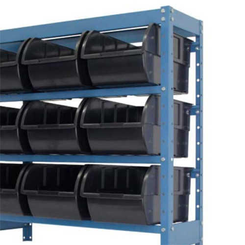 Estante met�lica com 9 caixas n� 7 preta - NE9/7P