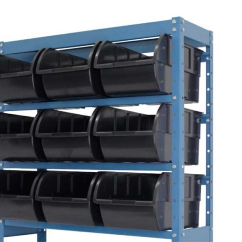 Estante met�lica com 9 caixas n� 7 preta - NE9/7P