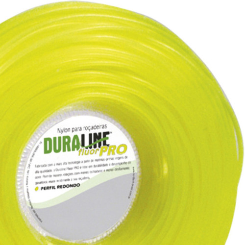 Fio de nylon redondo 2 mm x 126 metros para aparadores e roadeiras - Flor PRO