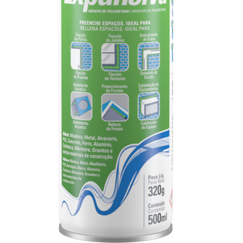 Espuma expansiva de poliuretano 320g