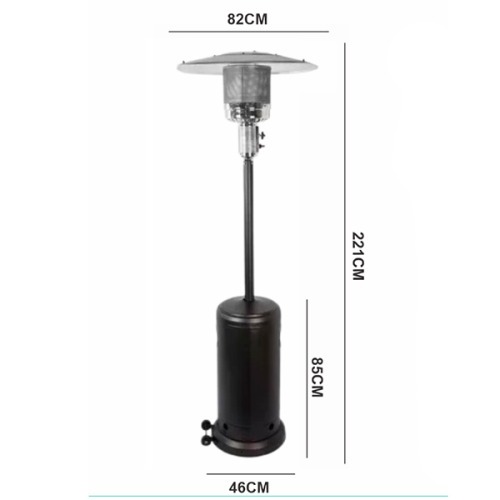 Aquecedor de ambiente externo a g�s Torre a�o preto - NI48TP