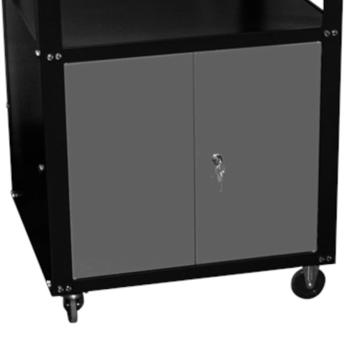 Rack móvel semi fechado para computador com gaveta - Dark Rack móvel semi fechado para computador com gaveta - Dark