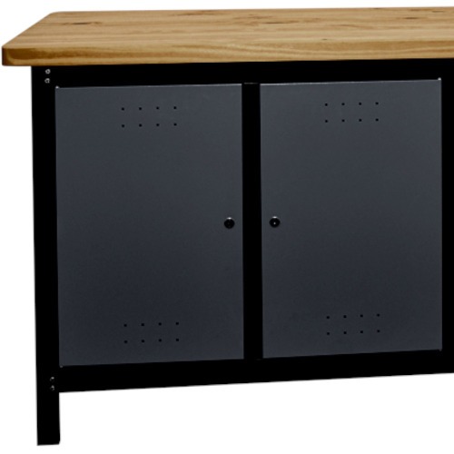 Bancada fechada com 4 portas 2 m  tampo 40 mm - Dark