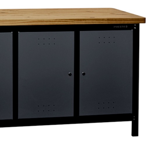 Bancada fechada com 4 portas 2 m  tampo 40 mm - Dark