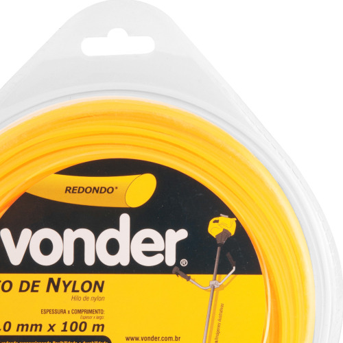 Fio de nylon redondo 2,0 mm x 100 metros para ro�adeira