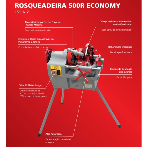 Rosqueadeira el�trica autom�tica 1/2