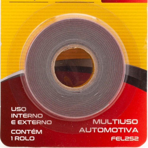 Fita dupla face multiuso automotiva 25mm x 2m - FEL-252 Fita dupla face multiuso automotiva 25mm x 2m - FEL-252