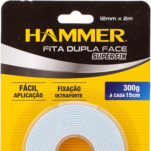 Fita dupla face espuma 12mm x 2m  FDF-122