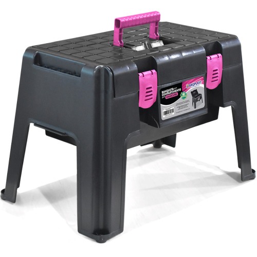 Banqueta pl�stica com compartimento para manicure