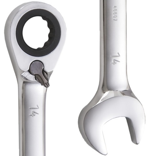 Jogo de chave combinada com catraca revers�vel de 8 a 18 mm com 8 pe�as - ST09041