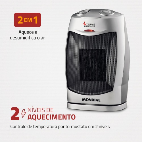 Aquecedor de ambientes 1.500 watts termo ceramic - A05  110V Aquecedor de ambientes 1.500 watts termo ceramic - A05  110V