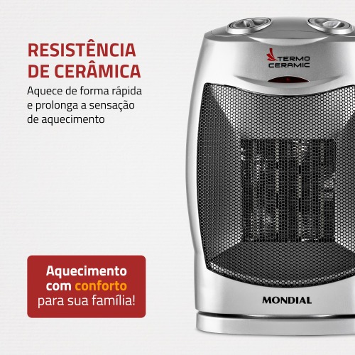 Aquecedor de ambientes 1.500 watts termo ceramic - A05  110V Aquecedor de ambientes 1.500 watts termo ceramic - A05  110V
