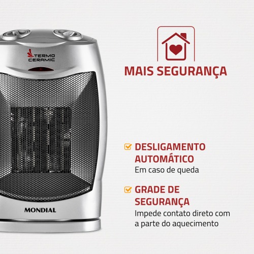 Aquecedor de ambientes 1.500 watts termo ceramic - A05  110V Aquecedor de ambientes 1.500 watts termo ceramic - A05  110V